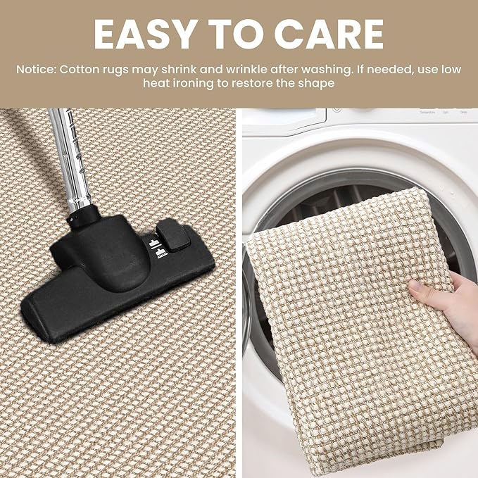 IOHOUZE Small Area Rug 2x3 Washable Woven Rugs - Image 4