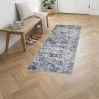 2'x5'Runner Rug Washable Rug: Modern Abstract Soft Thin Runner Rug Grey - Image 3