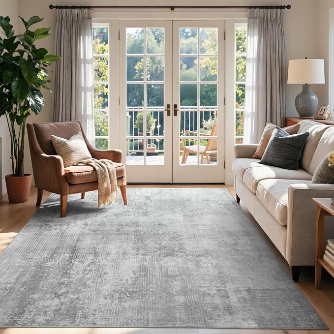 4x6 Ft Area Rugs for Living Room, Soft Non-Slip Washable Rugs Modern Abstract by Cuzwlovita