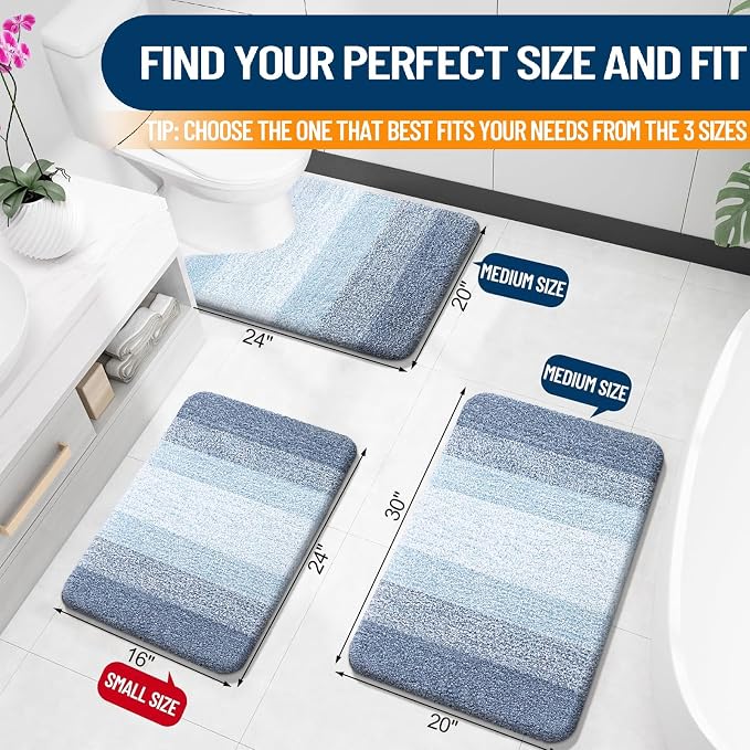 OLANLY Bathroom Runner Rugs Mat 70x20, Extra Soft Absorbent Microfiber Bath Rugs - Image 2