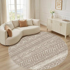 Nakagishi Area Rug Living Room Rugs: 4X4 Machine Washable Boho Large Neutral - Image 7