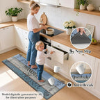 HEBE Anti Fatigue Kitchen Rugs Set of 2, Non Slip Cushioned Kitchen Mats - Image 4