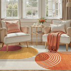 DCX Abstract Machine Washable 5x7 Rug, Mid Century Modern Rug - Image 2