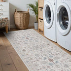 Rugxara 2x6 Floral Runner Rug, Washable Runners - Image 3