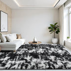 FlyDOIT Large Area Rugs for Living Room, 5x8 Feet Tie-Dyed Black and White - Image 4