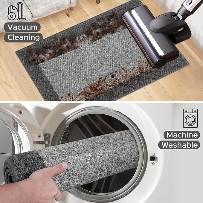 Machine Washable Kitchen Rug 32" x 72", Non Slip Indoor Door Rug, Absorbent - Image 4