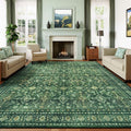 Lessymo Washable Area Rug for Living Room, 8x10 Green Large Rugs by Lessymo