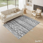 cotiled 5x7 Area Rugs Living Room Rug: Washable Boho Rugs - Image 2