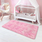Soft Plush Pink Fluffy Rug 2x5 Ft, Fuzzy Shag Runner Carpet - Image 3