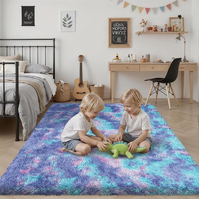 Fluffy 5x7 Area Rugs for Living Room Bedroom: Ultra Soft Shag Rug Non-Slip - Image 7
