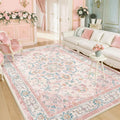 CAPALOCA Machine Washable Rugs Nursery Rug 6x9 Cute Girl Non Slip Low Pile by CAPALOCA