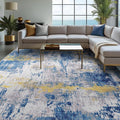 RELEANY Washable Area Rugs 10'x12' Non-Slip Modern Abstract Soft by RELEANY