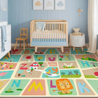 ABC Alphabet Rug for Nursery Room – 5x8 Baby Play Mat for Preschool, Washable - Image 2