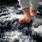 Amdrebio Black White Grey Area Rugs - Image 2