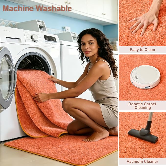 Keeko 3x5 Area Rugs for Living Room, Soft Modern Memory Foam Bedroom Rug - Image 8