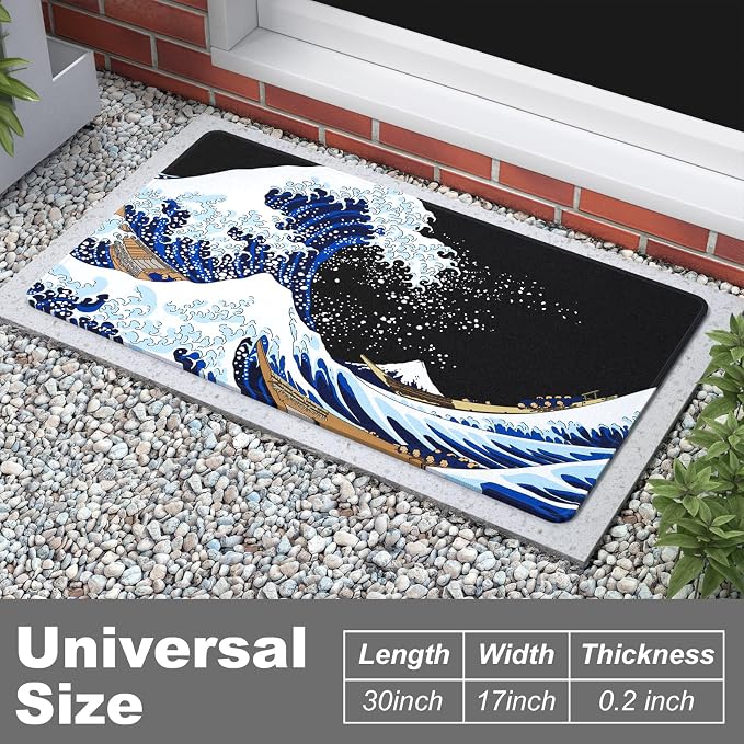 Rnivvi Front Door Mat, Heavy Duty Low Profile Anti-Slip Entryway Rug - Image 2