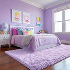 PAGISOFE Fluffy Soft Purple Rug 4' x 6' Rug, Shaggy Rugs - Image 4