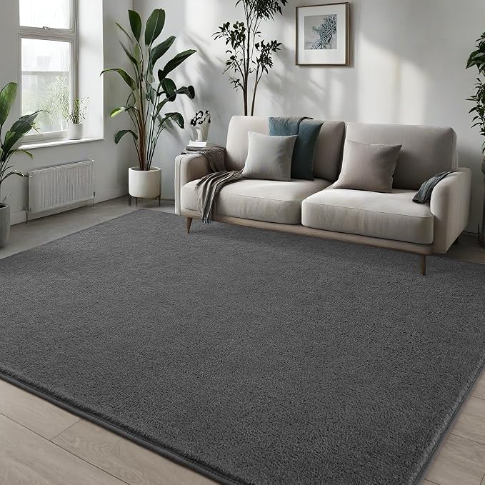Pettop 5x7 ft Dark Grey Area Rugs - Image 3