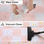 KICMOR Light Pink and White Rugs - Image 4
