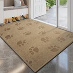 YDKGL Door Mat Indoor Entrance 17"x30", 0.16" Thin Paw Print Low Pile Doormat by YDKGL