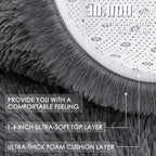 OLANLY Grey Round Rugs for Bedroom - Image 7