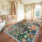 LIVEBOX Washable Living Room Rug 8x10, Soft Patchwork Tumble Rugs Washable - Image 2