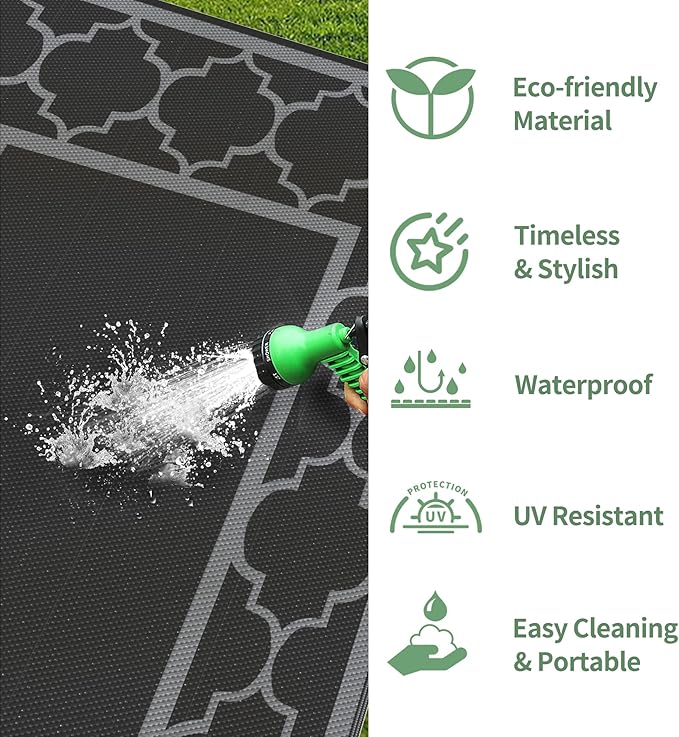 GENIMO 5' x 8' Outdoor Rug Waterproof - Image 7