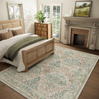 Washable Area Rugs for Living Room: 5x7 Bedroom Rug Vintage Area Rug Stain - Image 2