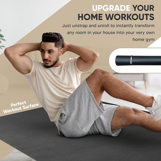Gorilla Mats Extra Large Exercise Mat – 9'x6', Flat Fitness, Yoga & Weight - Image 2