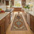 RELEANY Area Rugs Runner 2'x8' Washable Non-Slip, Floral Vintage Distress by RELEANY