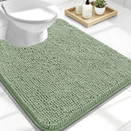 OLANLY Toilet Rugs U-Shaped 24x20, Extra Soft Absorbent Chenille Contour by OLANLY