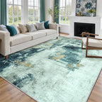 9x12 Area Rugs for Living Room Rug Washable: Abstract Large Rug for Dining Room - Image 9