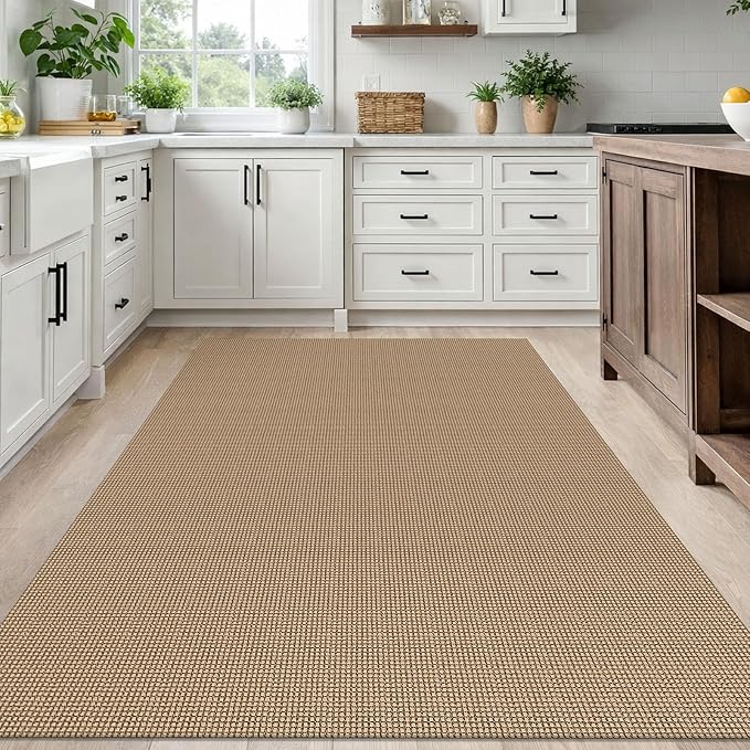 IOHOUZE Washable Area Rug 5x7 Non Slip Rubber Backed Woven Rugs - Image 7