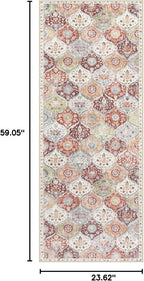 Lahome Moroccan Trellis Hallway Rug, 2x5 Washable Runner Rug Non Slip Kitchen - Image 2