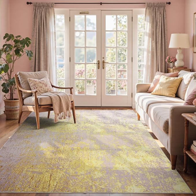 6x9 Ft Area Rugs for Living Room, Soft Non-Slip Washable Rugs Modern Abstract - Image 2