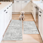 Kitchen Mats for Floor 2 Piece, Non Slip Washable Kitchen Rugs Sets for Floor by BYYVOORugsforYourHome
