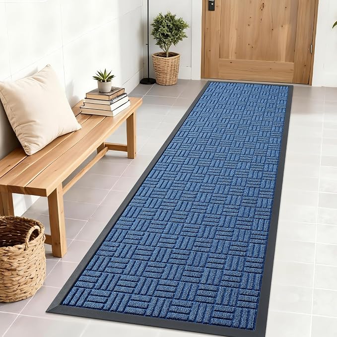 OLANLY Front Door Mat Outside Entrance 71x23, Heavy Duty Sturdy Natural Rubber by OLANLY