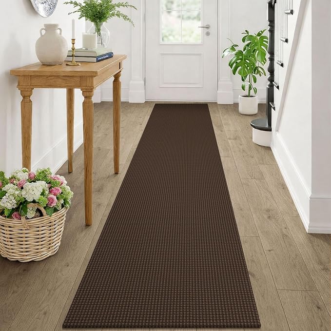 KOZYFLY Cotton Runners Rugs for Hallway 2x10, Washable Runner Rug, Woven Non by KOZYFLY