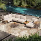 Pauwer Waterproof Outdoor Rug 8x10, Reversible Plastic Straw Patio Camping Rug - Image 8