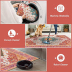 Moynesa Ultra-Thin Washable Vintage Area Rug - Image 4