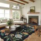 Lahome Floral 9x12 Area Rugs for Living Room Bedroom, Soft Washable Rugs 9x12 - Image 2