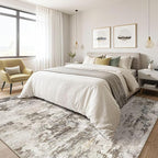 9x12 Area Rug Living Room: Washable Large Abstract Neutral Modern Soft Rugs - Image 4