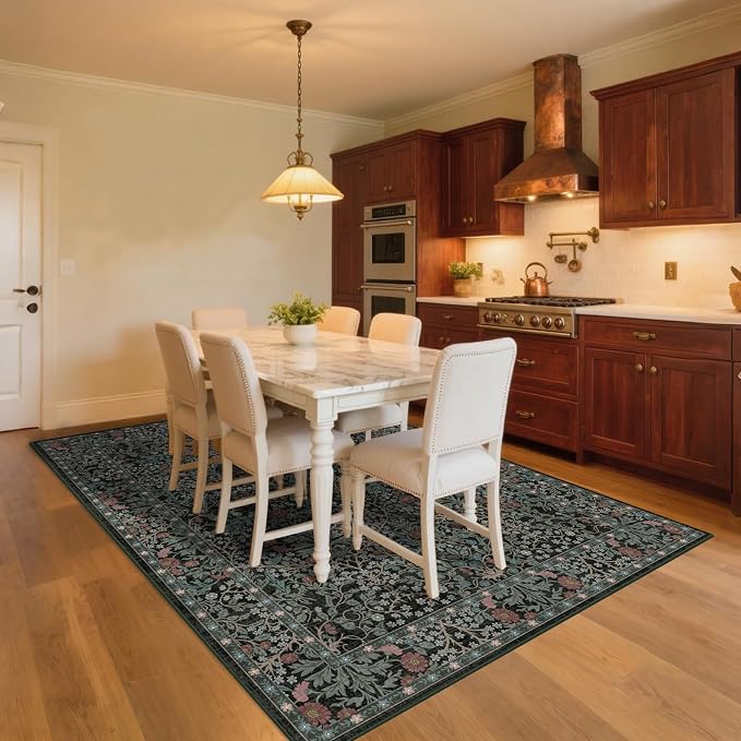 8x10 Washable Area Rugs for Living Room, Stain Resistant Vintage Rugs for - Image 4