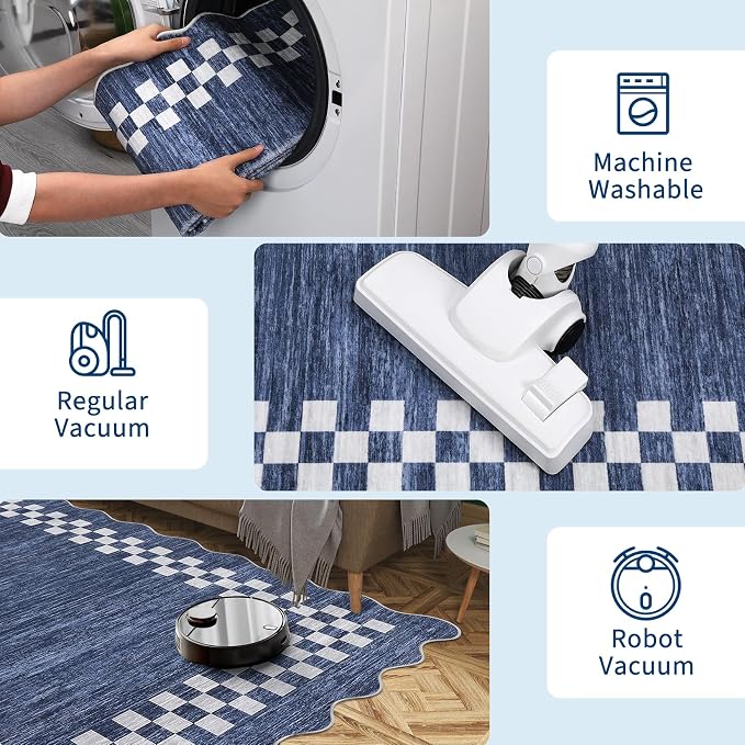 Rug Runners for Hallways 2x8 Washable Kitchen Runner Rug Non Slip Low Pile - Image 7