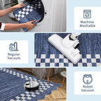 Washable Runner Rug 2x10 Modern Bordered Hallway Runner Rug Non Slip Kitchen - Image 7