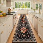 RELEANY Area Rugs Runner 2'6"x10' Washable Non-Slip, Floral Vintage Distress - Image 3