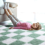 KICMOR Rugs for Bedroom Living Room, 3x5 Fluffy Soft Checkered Shag Area Rug - Image 8
