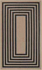 Lahome Enfys Modern Geometric Easy Jute Outdoor Rug, 3x5 Black Washable Kitchen - Image 7