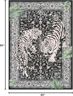 Moynesa Tiger 5x7 Area Rugs, Boho Washable Rugs - Image 2