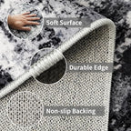 3x10 Washable Runner Rugs for Hallway: Easy-to-Clean Abstract Runners for - Image 5